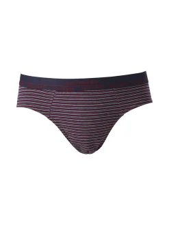 Navigare Slip da uomo rigati in cotone bielastico - blu scuro