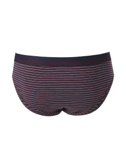 Navigare Slip da uomo rigati in cotone bielastico - blu scuro