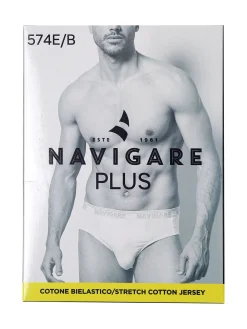 Navigare Slip da uomo taglie grandi in cotone bielastico - blu scuro
