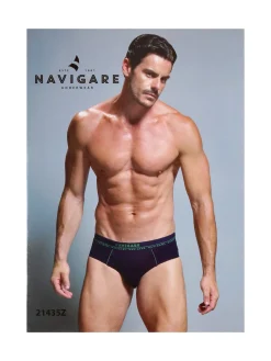 Navigare Slip uomo in cotone elastico - giallo