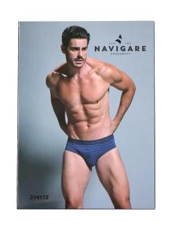 Navigare Slip uomo rigati in cotone jersey