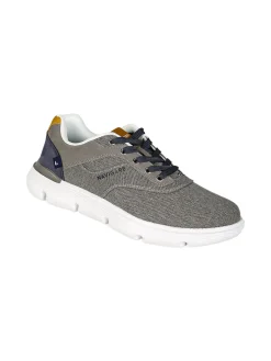 Navigare Sneakers da uomo stringate in tessuto jeans - grigio