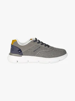 Navigare Sneakers da uomo stringate in tessuto jeans - grigio