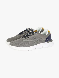 Navigare Sneakers da uomo stringate in tessuto jeans - grigio