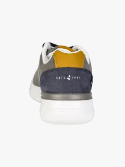 Navigare Sneakers da uomo stringate in tessuto jeans - grigio
