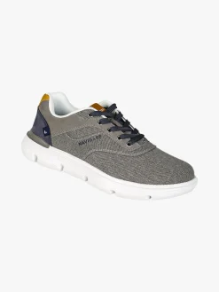 Navigare Sneakers da uomo stringate in tessuto jeans - grigio