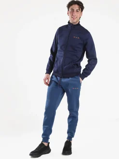 Navy Sail Completo tuta da uomo full zip con interno felpato - blu scuro