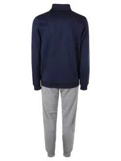 Navy Sail Completo tuta da uomo felpata con zip intera - blu scuro