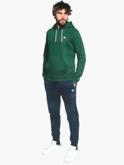 Navy Sail Completo tuta felpata da uomo con cappuccio - verde
