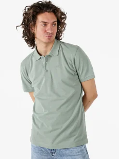 Navy Sail Polo da uomo in cotone a maniche corte - pistacchio