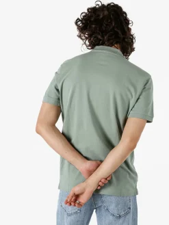 Navy Sail Polo da uomo in cotone a maniche corte - pistacchio