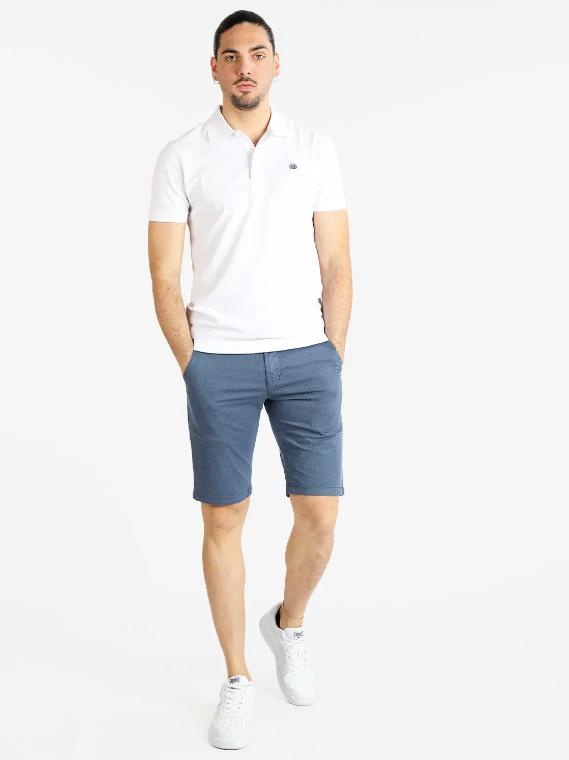 Navy Sail Polo in cotone manica corta uomo