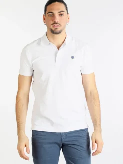 Navy Sail Polo in cotone manica corta uomo