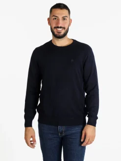 Navy Sail Pullover uomo scollo tondo