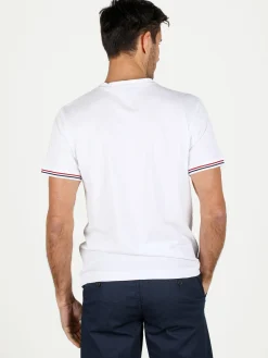 Navy Sail T-shirt da uomo in cotone con taschino
