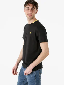 Navy Sail T-shirt da uomo in cotone con logo - nero