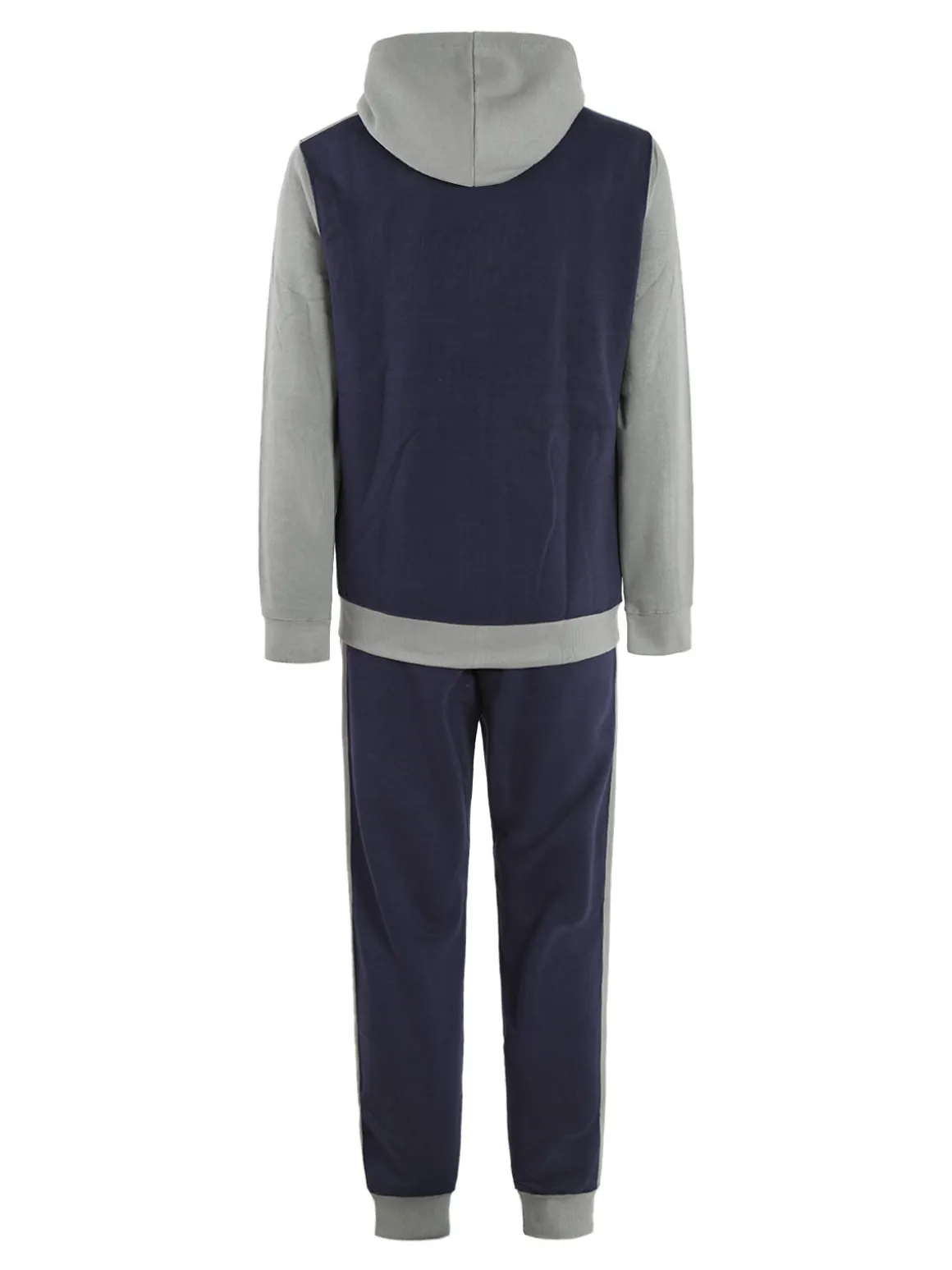 Navy Sail Tuta felpata da uomo con cappuccio e zip