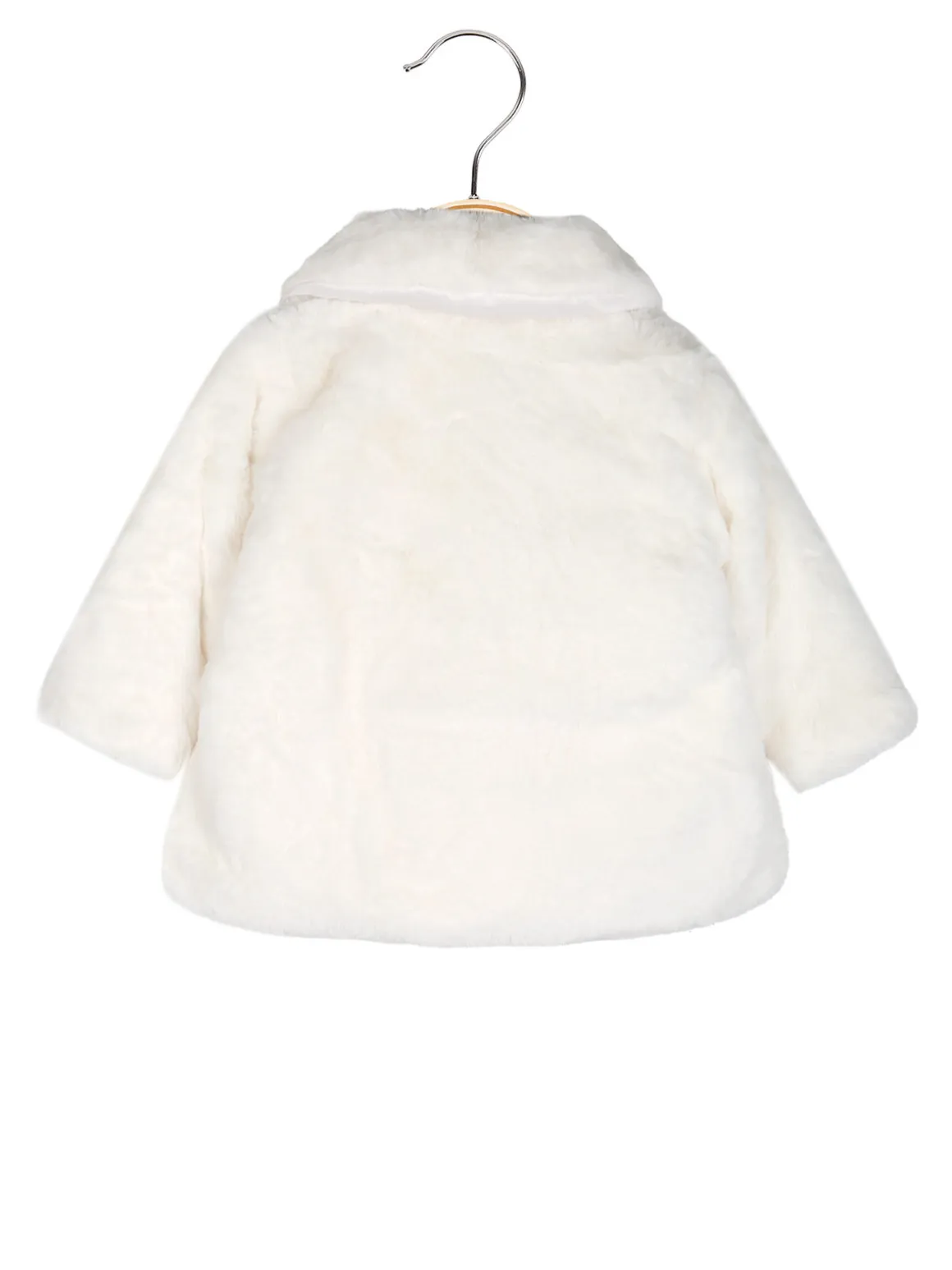 Nazareno Gabrielli Cappottino da neonata in ecopelliccia - panna