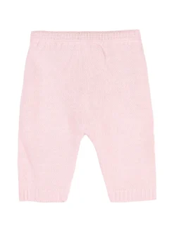 Nazareno Gabrielli Completo 2 pezzi da neonata in maglia con colletto - rosa