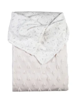 Nazareno Gabrielli Copertina culla double face in pile con orsetto - beige
