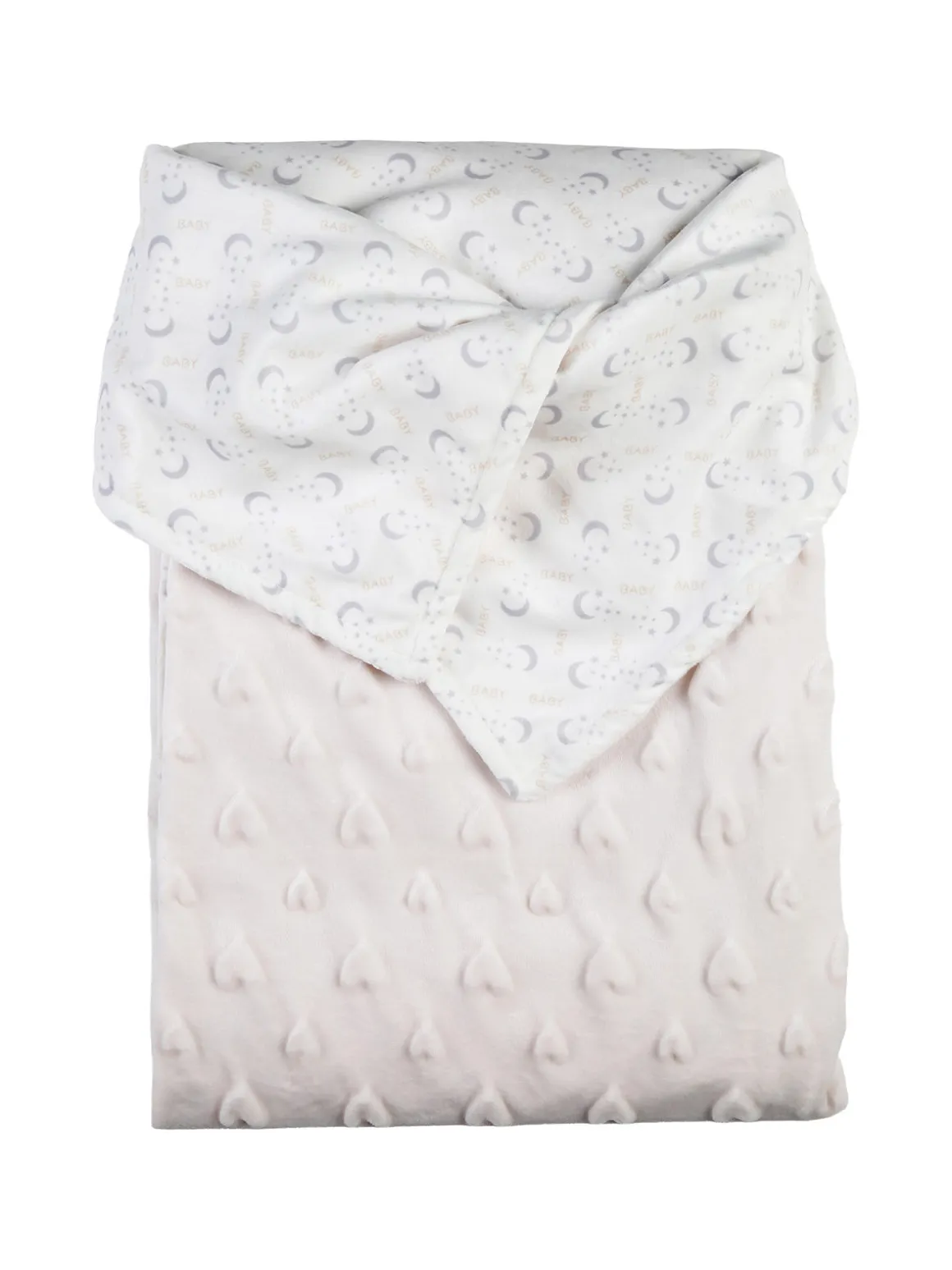 Nazareno Gabrielli Copertina culla double face in pile con orsetto - beige
