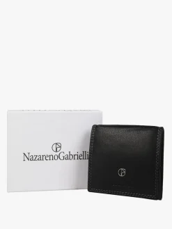 Nazareno Gabrielli Portamonete in pelle con bottone