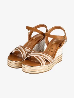 Nazareno Gabrielli Sandali donna con zeppa platform e fascette intrecciate