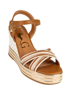 Nazareno Gabrielli Sandali donna con zeppa platform e fascette intrecciate