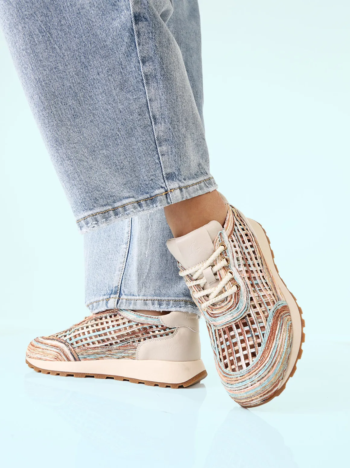 Nazareno Gabrielli Sneakers donna traforate - beige