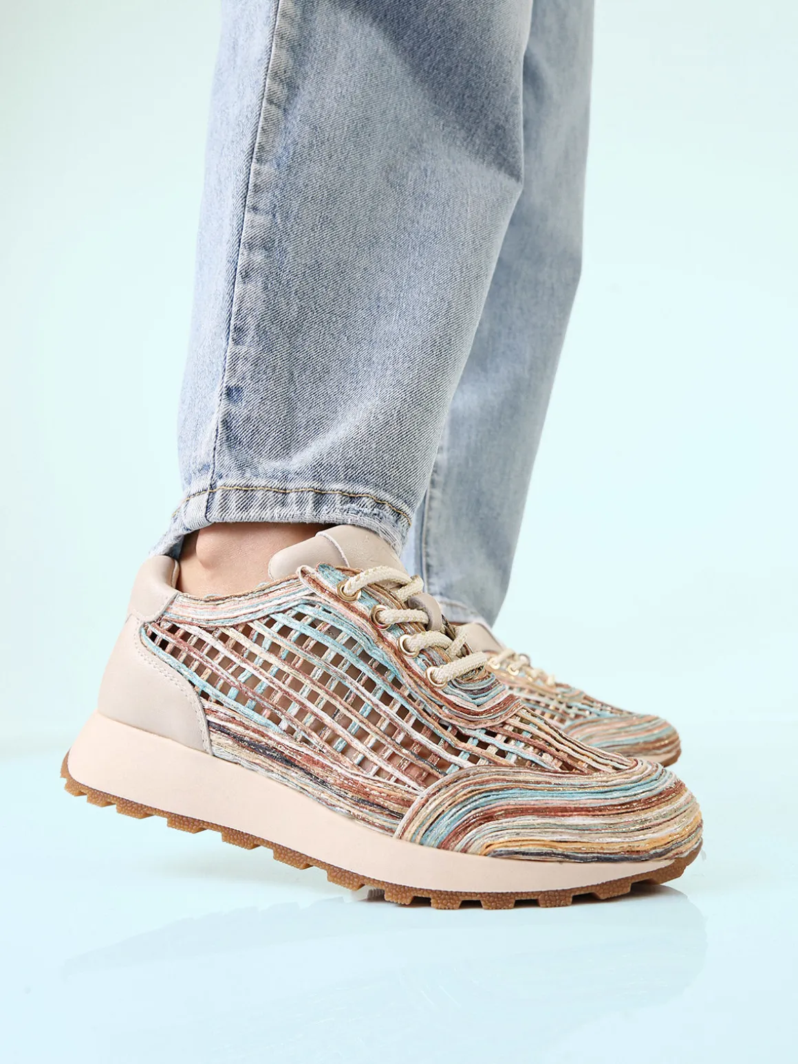 Nazareno Gabrielli Sneakers donna traforate - beige