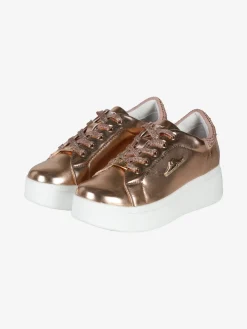 Nazareno Gabrielli Sneakers donna effetto metalizzato con zeppa