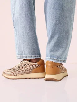 Nazareno Gabrielli Sneakers donna traforate - cammello