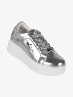 Nazareno Gabrielli Sneakers donna effetto metalizzato con zeppa
