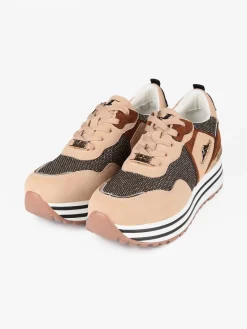 Nazareno Gabrielli Sneakers donna brillantinate con platform