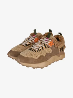 Nazareno Gabrielli Sneakers donna con dettagli orsetto e platform - taupe