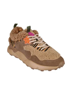 Nazareno Gabrielli Sneakers donna con dettagli orsetto e platform - taupe