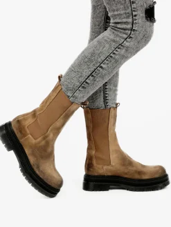 Nerofumo Stivaletti in pelle scamosciata chelsea da donna