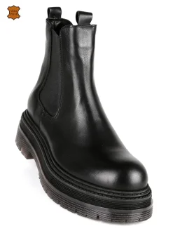 Nerofumo Stivaletti in pelle chelsea da donna