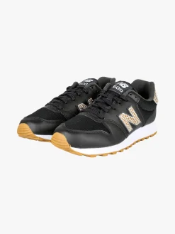 New Balance 500 Sneakers donna stringate con dettagli animalier - nero