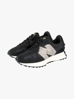 New Balance 327 Sneakers donna stringate in pelle - nero