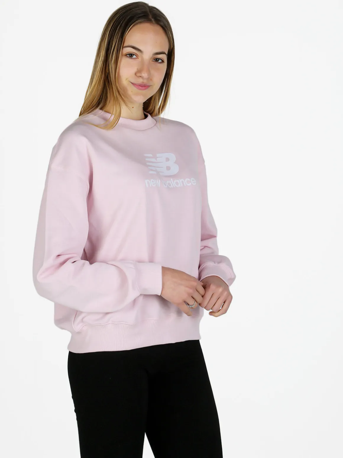 New Balance SPORT ESSENTIALS LOGO CREW Felpa girocollo da donna