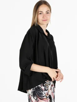 New Collection Camicia donna oversize con spalle cadenti