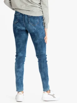 New Collection Jeans elasticizzato da donna effetto slavato