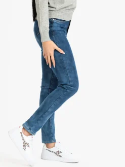 New Collection Jeans elasticizzato da donna effetto slavato