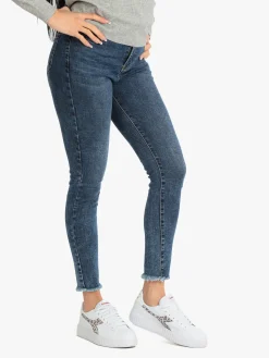New Collection Jeans push up sfrangiato da donna