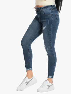 New Collection Jeans slim fit con strappi da donna