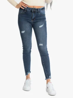New Collection Jeans slim fit con strappi da donna