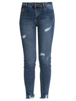 New Collection Jeans slim fit con strappi da donna