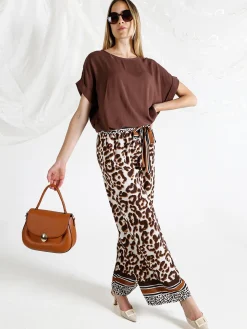 New Collection Pantaloni donna leggeri a gamba larga