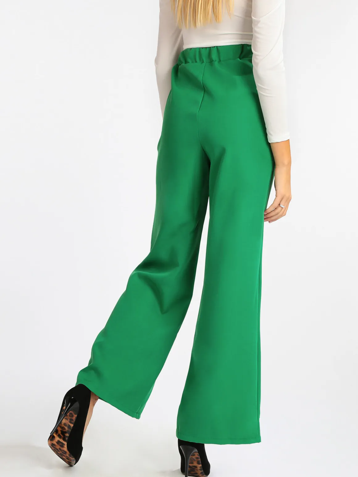 New Collection Pantaloni donna a gamba larga con tasche